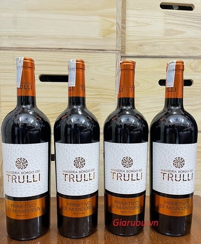 BÁN VANG Ý TRULLI PRIMITIVO DI MANDURIA GIÁ TỐT RẺ NHẤT