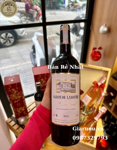 BÁN VANG PHÁP 15 ĐỘ BARON DE LAMOTHE BORDEAUX GIÁ CỰC RẺ BÁN VANG PHÁP 15 ĐỘ BARON DE LAMOTHE BORDEAUX GIÁ CỰC RẺ