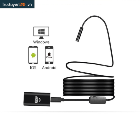 Camera nội soi HD720p phát Wifi đường kính 8mm dây dài 1m