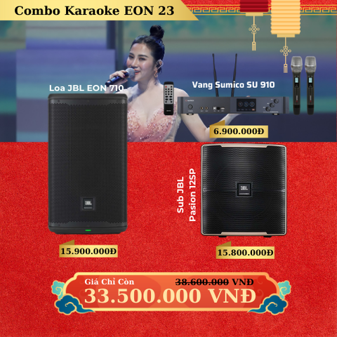 Dàn Loa JBL EON 710, Vang tích hợp Sumico SU 910, Sub JBL Pasion 12SP
