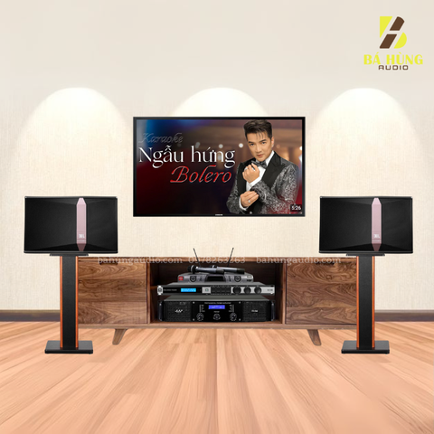 Dàn Karaoke Gia Đình : JBL Ki 512, Đẩy AAP STD8002 ,Vang KX180A , Micro BBS E-250GS