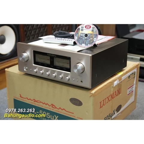 Amply Luxman L505UX Gold fullbox như mới