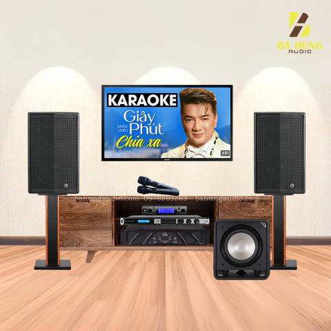 Dàn Karaoke Gia Đình : Loa Wharfedale Pro SIGMA-10, Đẩy Wharfedale XR1500 ,Vang KX180A , Micro VM300 , Sub Polk HTS12