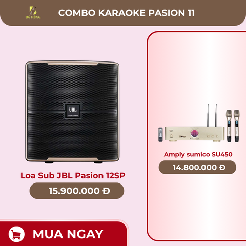 Dàn Loa JBL Pasion 12, Amply sumico SU450, Sub JBL Pasion 12SP