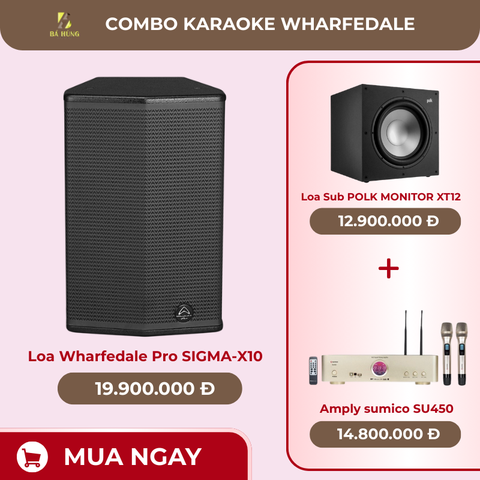 Loa Wharfedale Pro SIGMA-X10, Amply SUMICO SU450, Loa Sub POLK MONITOR XT12