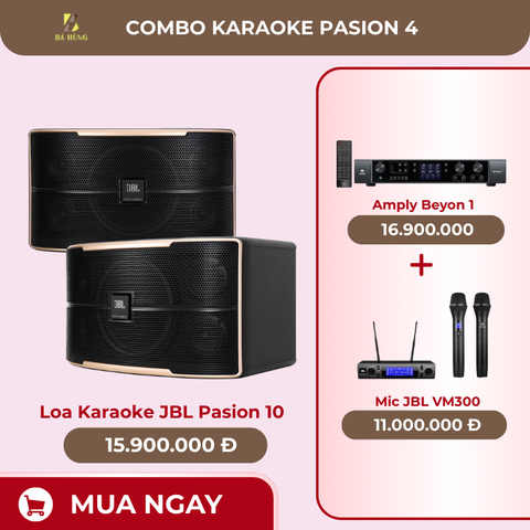 Dàn Loa JBL Pasion 10, Amply Beyon1, Mic JBL VM300