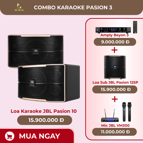 Dàn Loa JBL Pasion 10, Amply Beyon3, Mic JBL VM300, Sub JBL Pasion 12SP