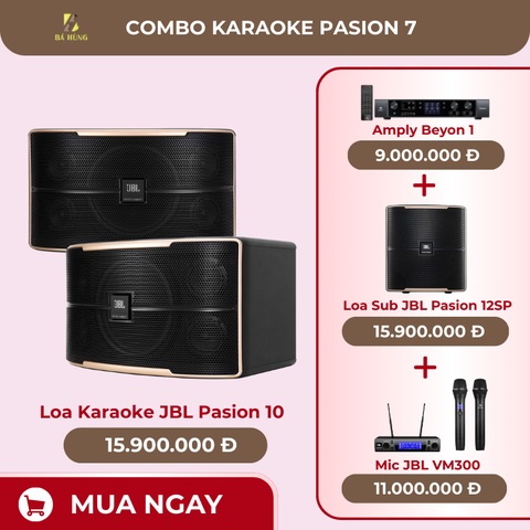Dàn Loa JBL Pasion 10, Amply Beyon1, Mic JBL VM300,Sub JBL Pasion 12SP