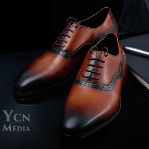 Chụp ảnh sản phẩm giày da nam cao cấp trong studio Hà Nội