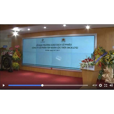 Livestream Lễ Khai trương giao dịch cổ phiếu Công ty Cổ phần Tập Đoàn Lộc Trời - Hà Nội