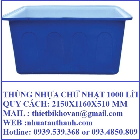 THÙNG NHỰA CHỮ NHẬT 1000L
