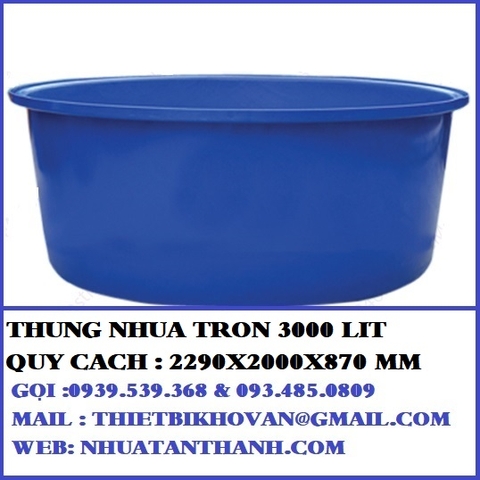 THÙNG NHỰA TRÒN 3000L