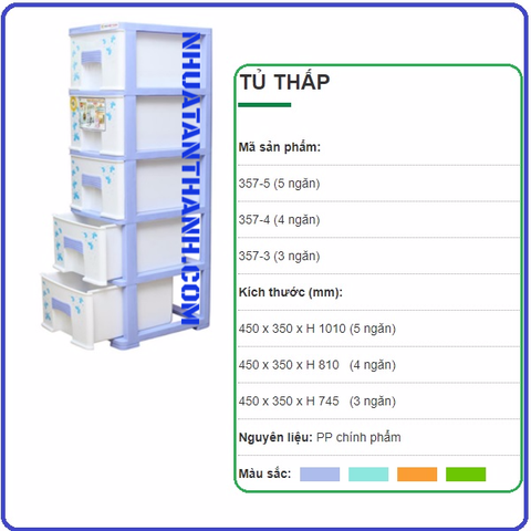 TỦ NHỰA GIA DỤNG THẤP 3 ĐẾN 5 TẦN