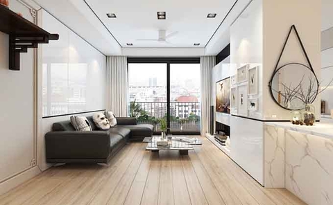 Thiết kế cải tạo nội thất căn hộ 64m2 tuyệt đẹp với không gian tiện nghi
