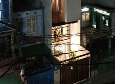 Thiết kế nhà đẹp ở Sài Gòn rực Rỡ về đêm