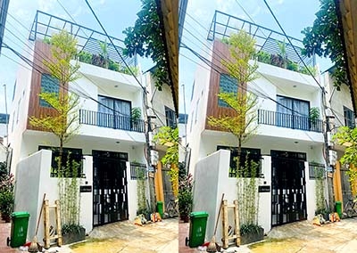 Thiết kế nhà 2 tầng 1 tum diện tích 70m2