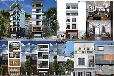 Các mẫu thiết kế nhà phố đẹp 5x12m hiện đại tại Hà Nội