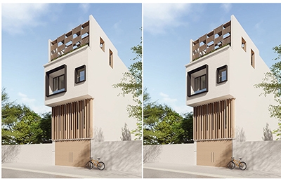 Thiết kế nhà phố 5x16m hiện đại theo hướng tối giản