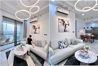 Thiết kế nội thất căn hộ cho thuê trên tầng 20 tại Sài Gòn