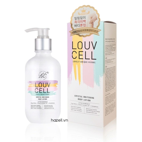 Kem Dưỡng Thể Trắng Da Louv Cell Crystal Whitening Body Lotion - 250ml