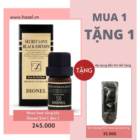 Nước hoa vùng kín Dionel Secret Love Black Edition 5ml (Đen)