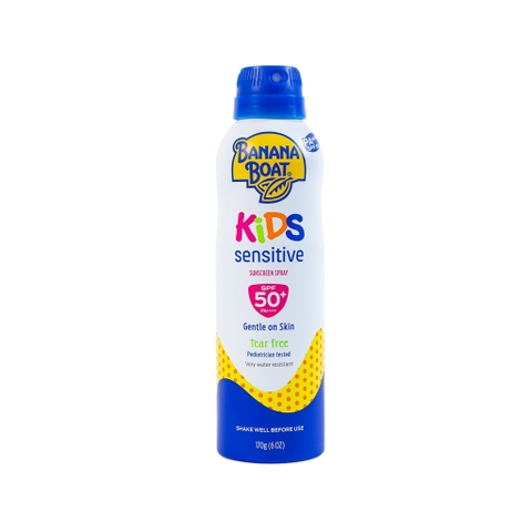 Xịt chống nắng cho trẻ em Banana Boat Kids Sensitive Sunscreen Spray SPF 50+ PA++++ 170g