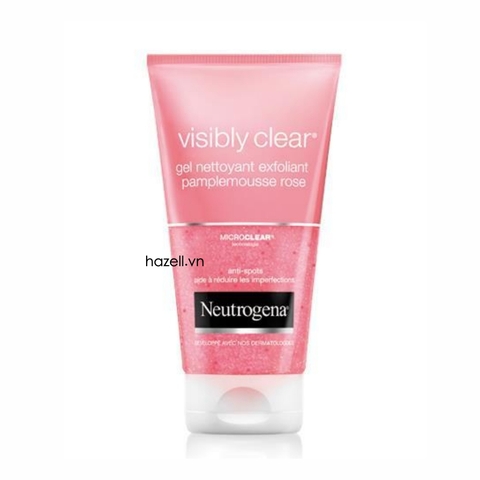 Sữa rửa mặt bưởi hồng NEUTROGENA Visibly Clear Gel Nettoyant Exfoliant Pamplemousse Rose 150ml (TUÝP)