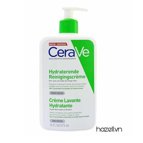 Sữa rửa mặt cho da khô CeraVe Hydrating Cleanser For Normal To Dry Skin (Nội địa Pháp)