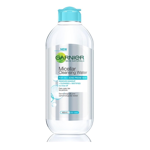 Nước tẩy trang Garnier Skin Naturals Micellar Cleansing Water All-in-1 400ml (Xanh dương)