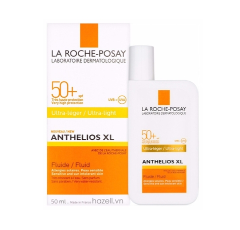 Kem chống nắng LA ROCHE-POSAY Anthelios XL Ultra light Spf 50+ (Lọ Dẹp- Kẻ Vàng)