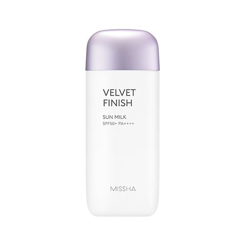 Kem chống nắng Missha All Around Safe Block Velvet  Finish Sun Milk SPF50+/PA++++ - 70ml (Tím)