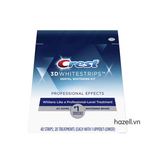 Hộp 20 gói Dán Trắng Răng Crest 3D White Professional Effects