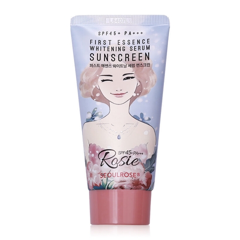 Kem chống nắng Seoul Rose Rosie First Essence Whitening Serum Sunscreen SPF45 PA+++ 45g (Mẫu mới)