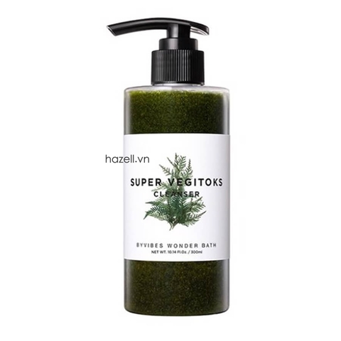 Sữa rửa mặt rau củ thải độc Super Vegitoks Cleanser - Green (Xanh)