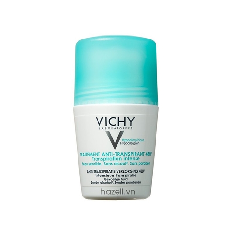 Lăn khử mùi Vichy Antiperspirant Deodorant 48h 50ml - Xanh