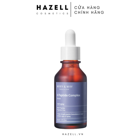 Tinh chất trẻ hoá tái tạo da Mary&May 6 Peptide Complex Serum 30ml