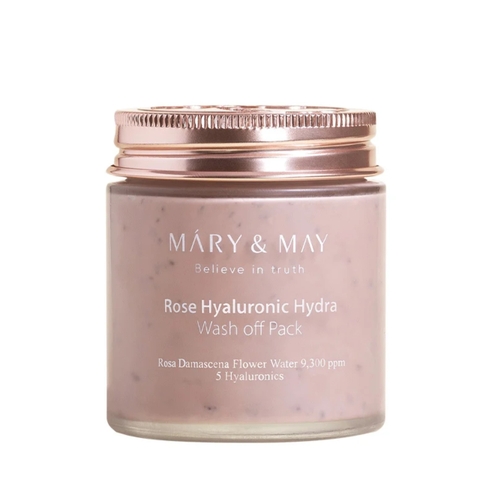 Mặt nạ dưỡng da chiết xuất hoa hồng Mary&May Rose Hyaluronic Hydra Wash Off Mask 125g