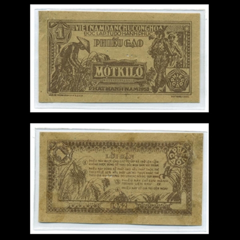 Bộ 14 tờ phiếu gạo 1952 Việt Nam Dân Chủ Cộng Hòa Bộ 14 tờ phiếu gạo 1952 Việt Nam Dân Chủ Cộng Hòa