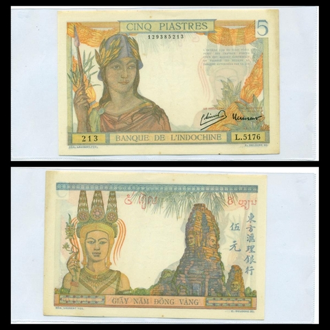 5 piastres, Gò Mối 1939 Đông Dương