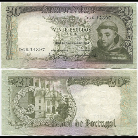 Portugal (Bồ Đào Nha) 20 escudos 1964