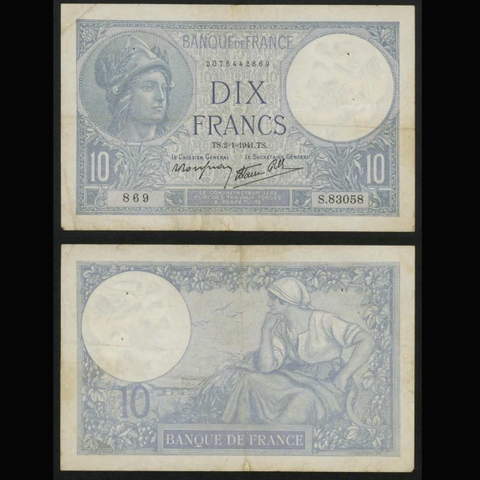 France (Pháp) 10 francs 1941