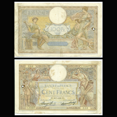 France (Pháp) 100 francs 1936