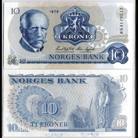 Norway (Na-uy) 10 kroner 1972-84