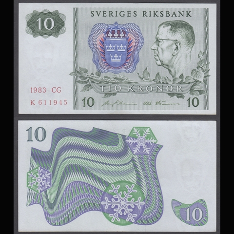 Sweden (Thụy Điển) 10 kronor 1989