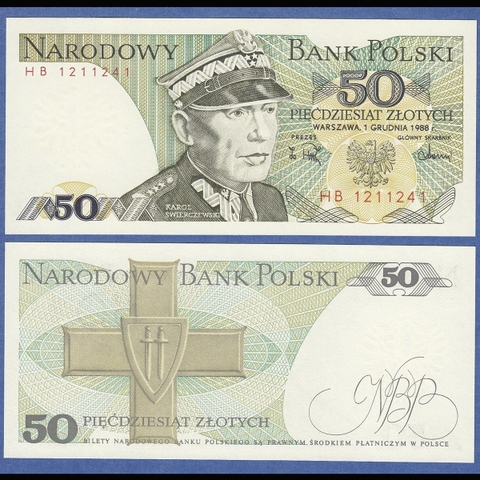 Poland (Ba Lan) 50 zlotych 1988