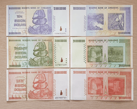 Bộ 3 tờ Zimbabwe 80 tỷ