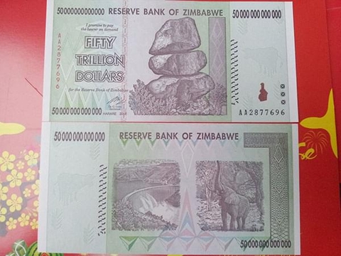 Tiền Zimbabwe 50 Nghin Tỷ