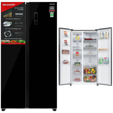 Tủ lạnh Sharp Inverter 442 lít SJ-SBX440VG-BK