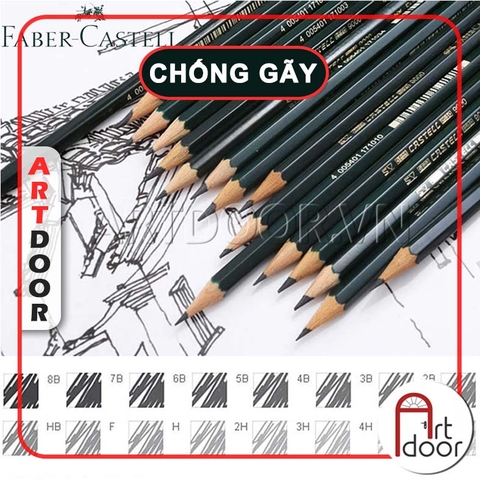 Bút chì phác thảo FABER CASTELL 9000 chống gãy (cây lẻ)