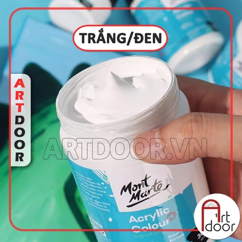 Màu vẽ Acrylic MONT MARTE (Nhũ/Trắng/Đen) custom áo, vải, gỗ, kính, tô tượng, đất sét, số hóa